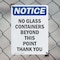 Signmission No Glass Containers Beyond This, 18 in W x Rectangle, Plastic OS-2PACK-NS-P-1824-V-14631 - alternate 3